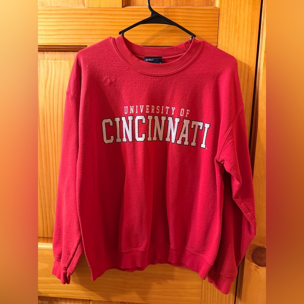 MV Sport Red University of Cincinnati Crewneck Sweatshirt